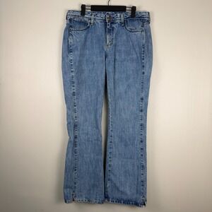 Wrangler Premium Patch Jeans Womens 11/12 (33x31) Blue Denim Mid-Rise Light Wash